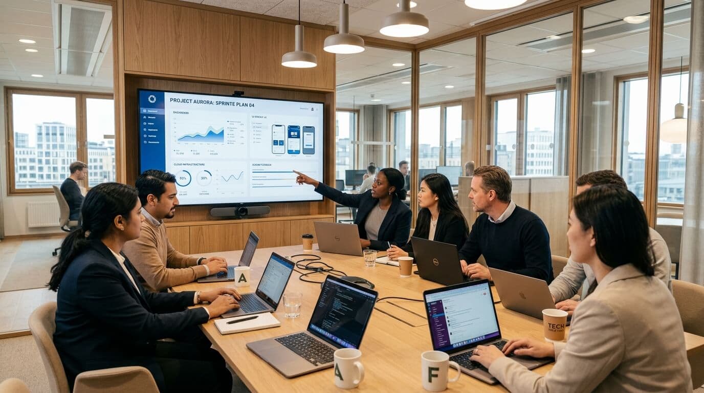 Frontwalker software development team collaborating on modern architectures